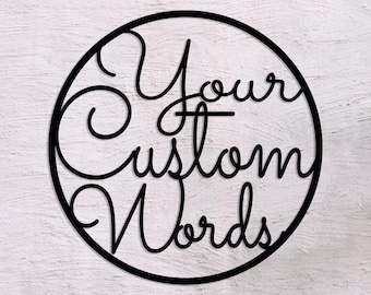 Custom Metal Name Sign, Personalized Metal Wall Sign, Custom Business Logo Gift, Your Custom Words Sign, Your Name Metal Sign, Custom Design