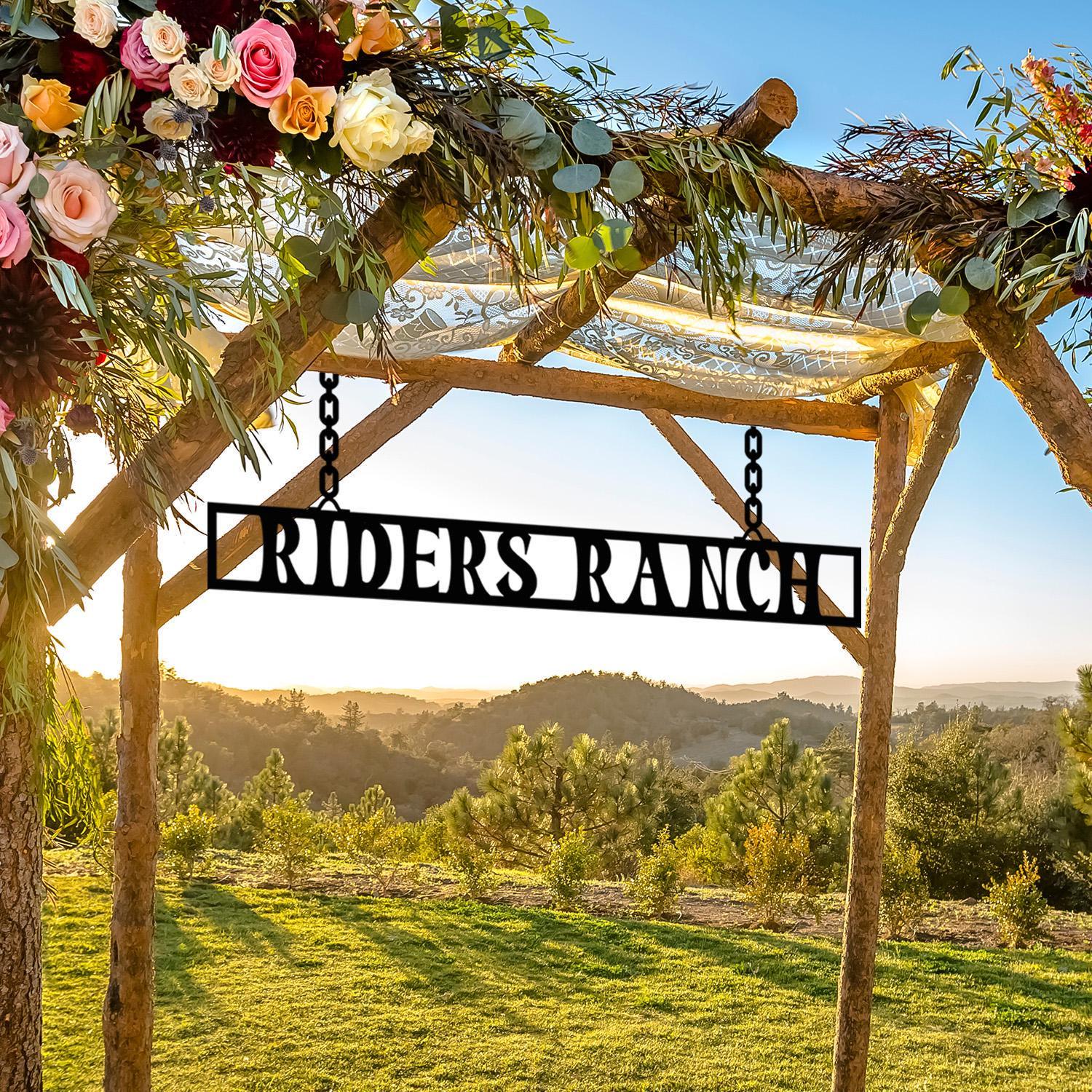 Custom Metal Ranch Sign, Ranch House Gift, Personalized Farm Name Sign ...