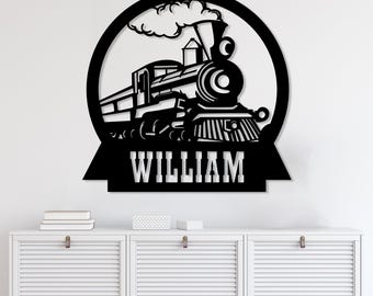Custom Train Metal Sign, Steam Locomotive Wall Art, Train Driver Gift,Train Metal Plaque,Train Wall Decor,Train Lover Gift,Custom Train Sign