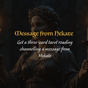 Mensaje de Hécate: Lectura de tarot de tres cartas para encrucijadas y transformación