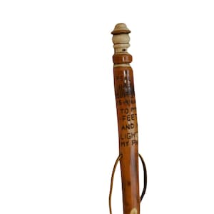 Walking Stick, Bible Verse, Lantern Carving - &quot;Psalm 119:105 Your Word is a Lamp to my Feet and a Light to my Path&quot; - by Creation Carvings