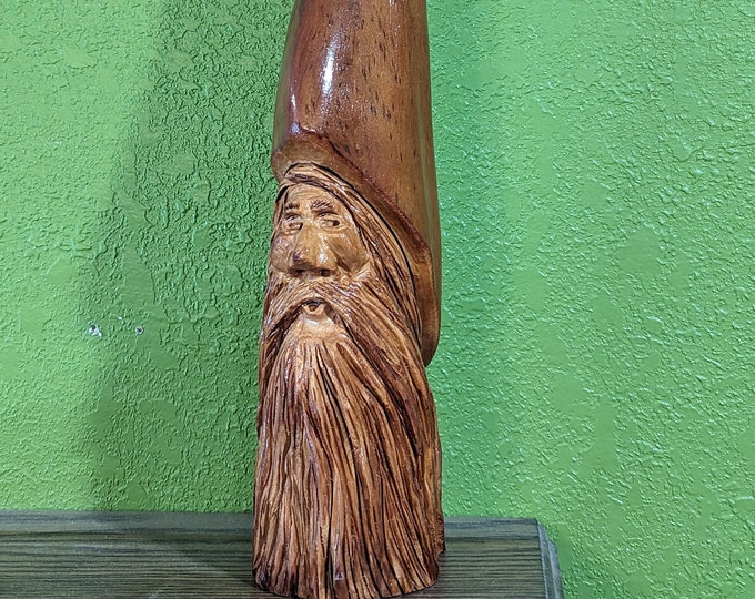 Cypress Knee Wood Carving Mountain Man of the Tree Wood Spirit in
