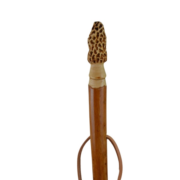 Wandelstok - Morillesnijwerk - Iep - Functionele kunst - Wandelstok van Creation Carvings