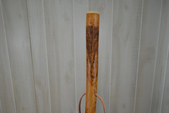 Hand Carved Hiking Staff in Ash by Creation Carvings Walking Stick
