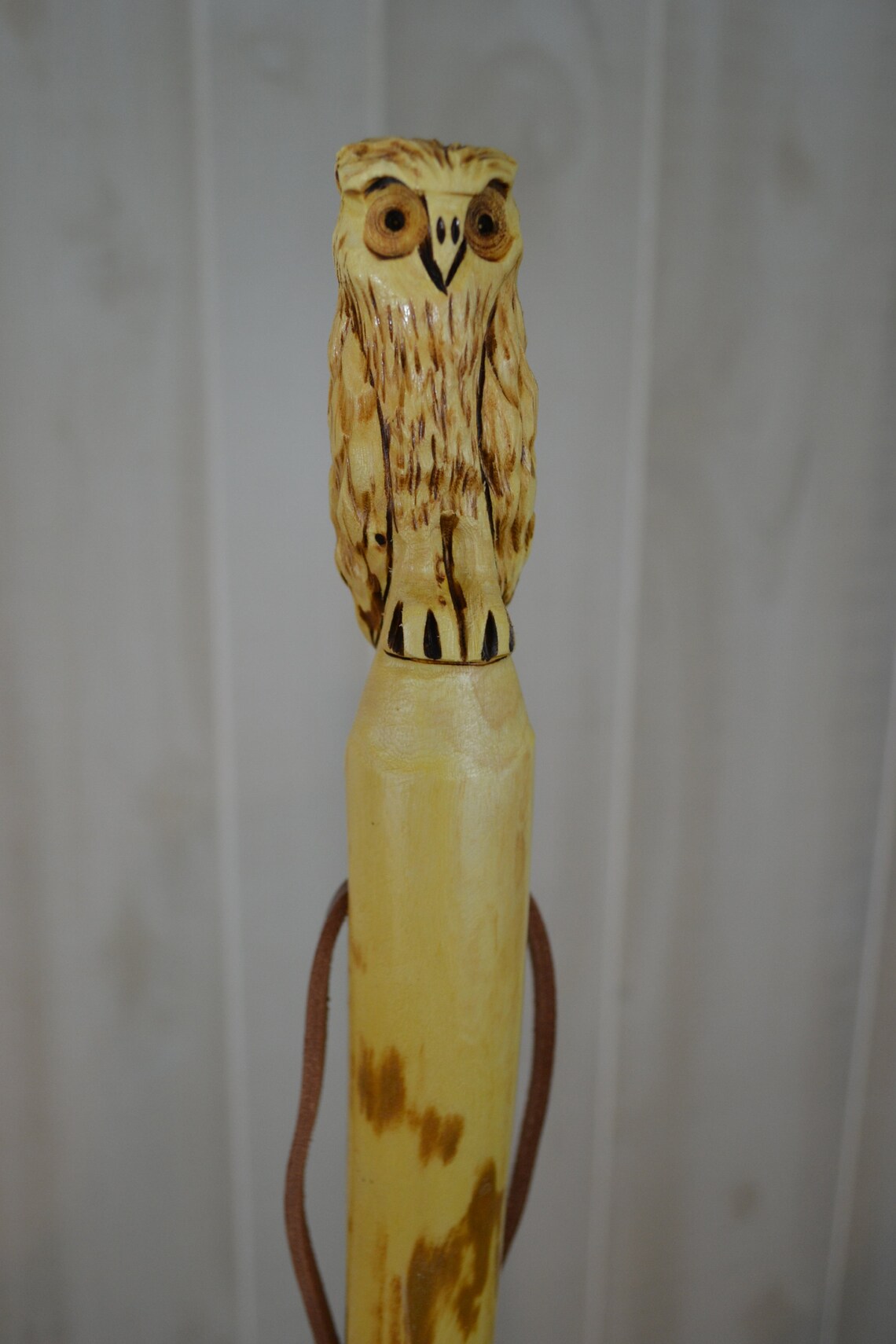 Walking Stick with Owl Carving in Hardwood Strong Kiln Dried Etsy