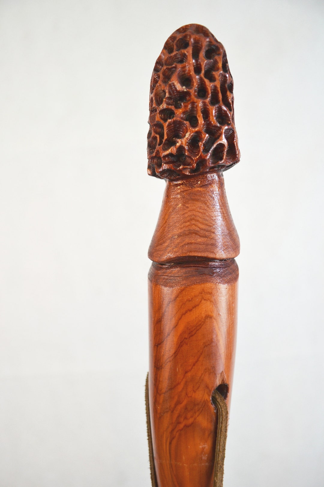 Cedar Walking Stick, Morel Mushroom Carving Etsy