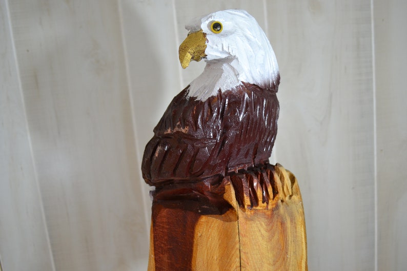 Chainsaw Carving of Eagle Bald Eagle Carvings Made in USA Etsy