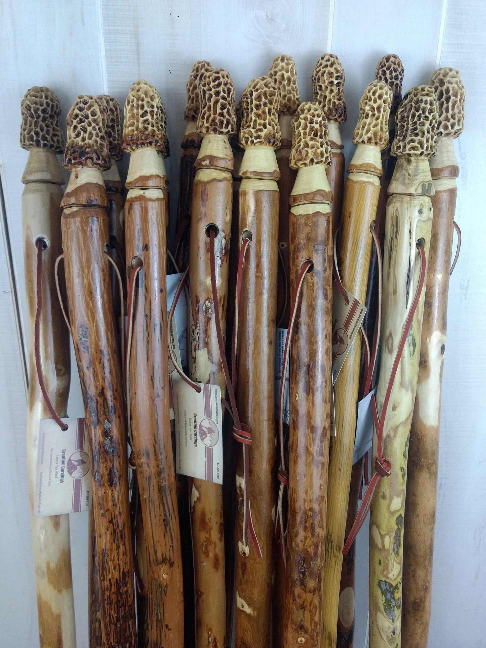 Morel Mushroom Walking Stick Morel Mushroom Hunting Stick Etsy