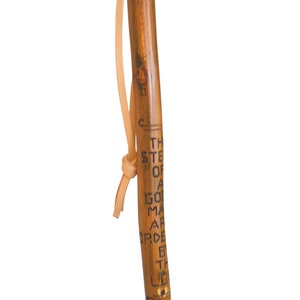 Walking Stick, Bible Verse, &quot;The Steps of a Good Man are Ordered By the Lord&quot;, Hand-Carved in Hardwood by Creation Carvings