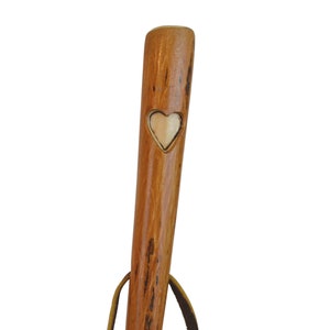 Heart Carving on Hardwood Walking Stick, Staff, walkingstick, Kiln Dried, Trecker, Love Carving, 54" Stick