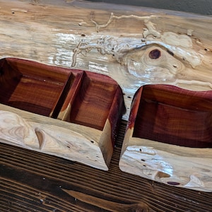 Large 14&quot; Aromatic Cedar Jewelry Box with Hidden Drawer, Band Saw Box, Hidden Drawer, Gifts for Him, Wood Carvers of Etsy 217