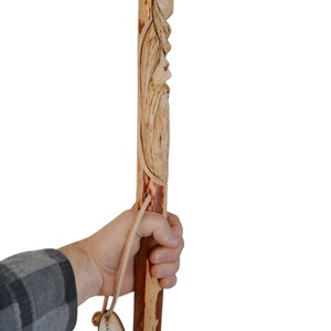 Handskuren träkäpp Spirit: 60" dogwood vandringsstav bild 6