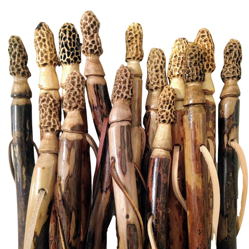 Morel Mushroom Walking Stick Morel Mushroom Hunting Stick Etsy
