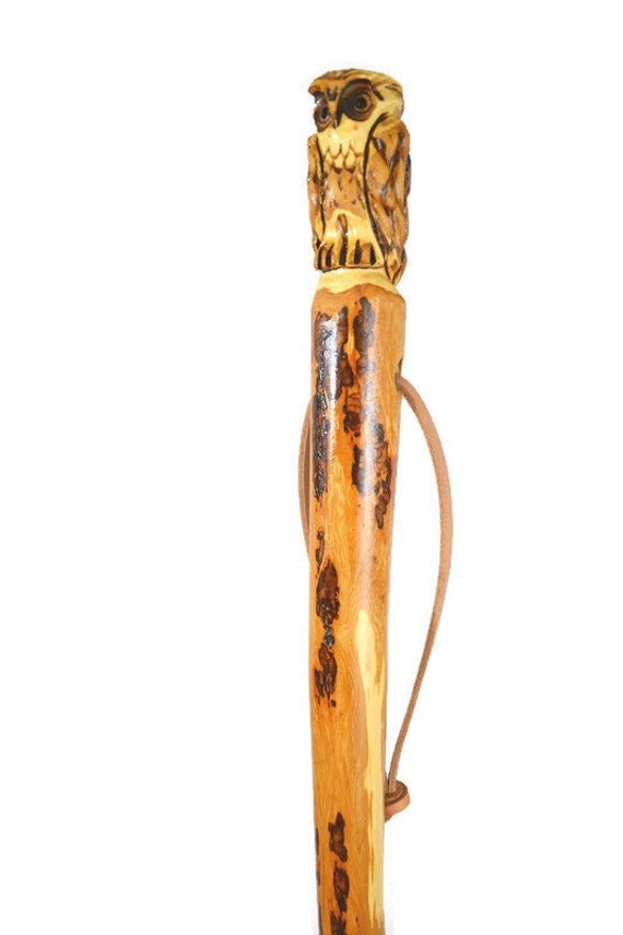 Bâton De Marche En Bois Fait Main – Rustique – Randonnée – Wild Man – UK