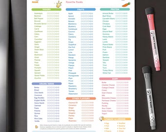 Magnetic Baby Food Tracker – First Foods Checklist, Meal Planner