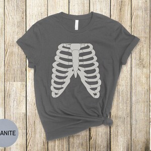 Skeleton Chest Graphic Tee - Gothic Halloween Fashion