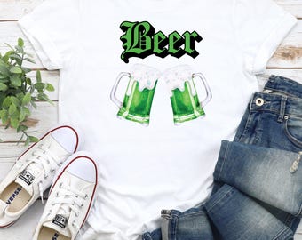 Green Beer Cheers T-Shirt: St. Patrick's Day Irish Tee