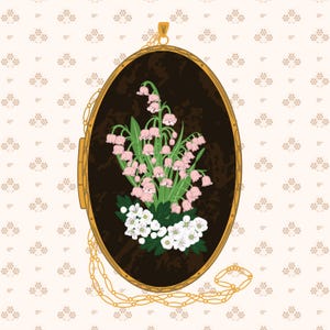 Stampa artistica floreale del mese di nascita / Illustrazione botanica da parete Cottagecore / Sfondo chiaro / Senza cornice