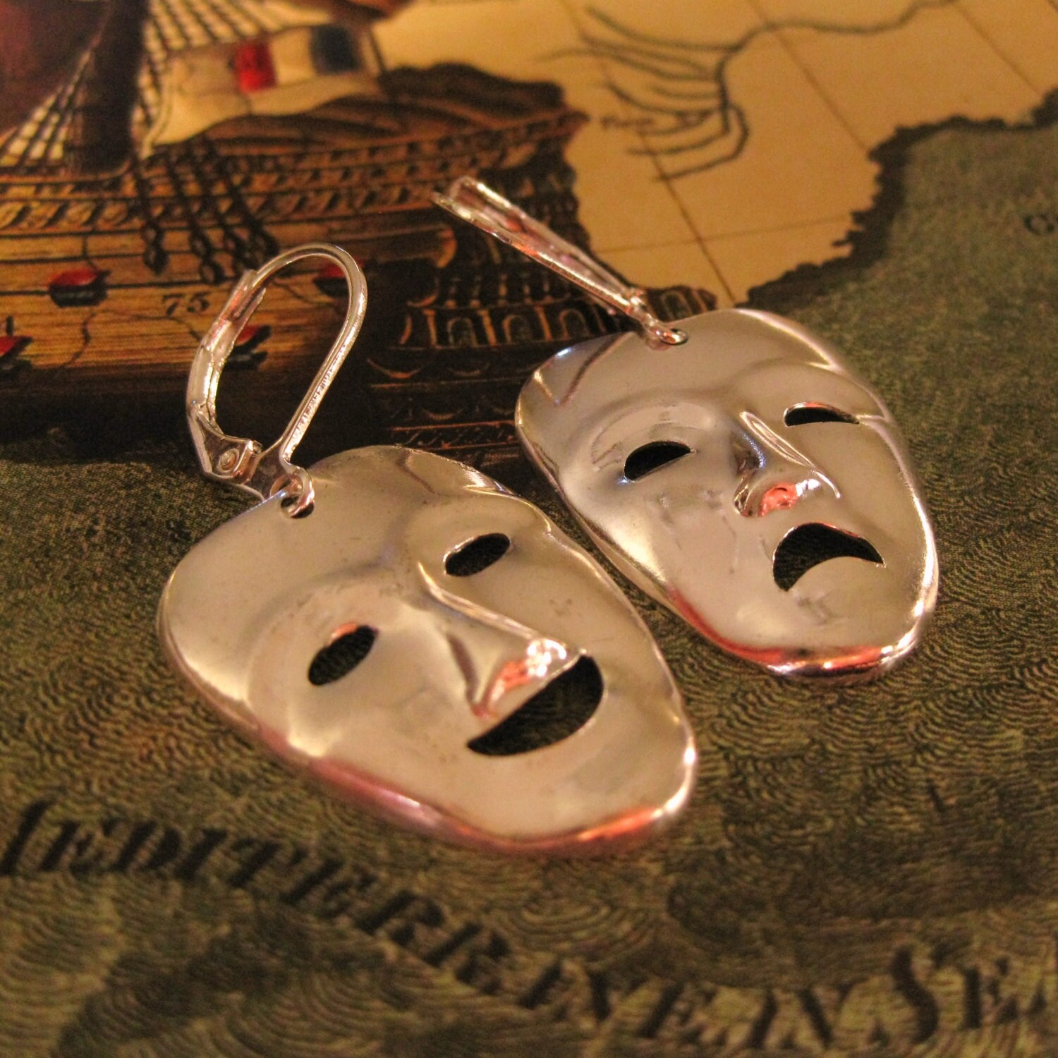 Carol Cassisa Comedie et Tragedie Earrings