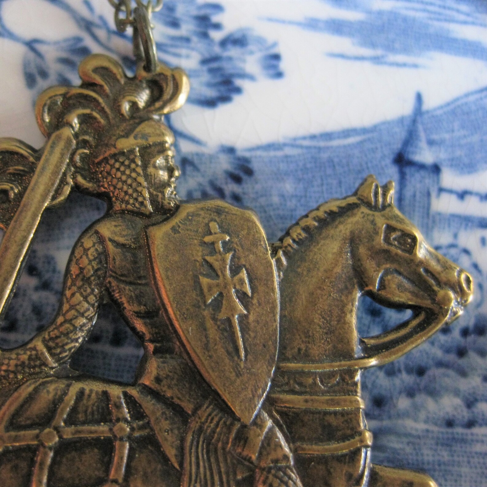 Knight Necklace Sir Lancelot Knight in Shining Armor Necklace Etsy