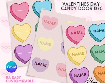 Valentines Day Candy Heart | RA Door Dec | Dorm room | Classroom Decor