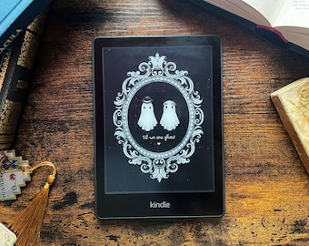 Cute Ghost Couple Kindle Wallpaper, Handmade Screensaver (Digital Download)