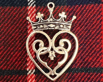 Queen Mary Luckenbooth Heart Scottish Pendant