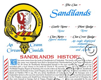 Sandilands Schotse Clan Geschiedenis