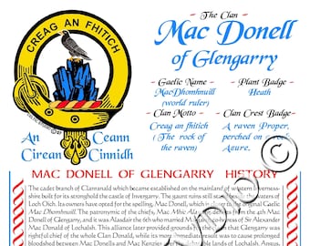 MacDonnell (Glengarry) Schotse clan geschiedenis