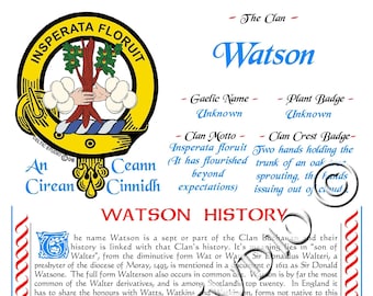 Watson Scottish Clan History
