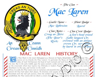 MacLaren Schotse Clan Geschiedenis