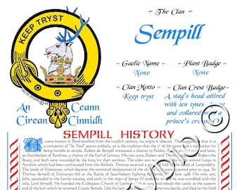 Sempill Scottish Clan History