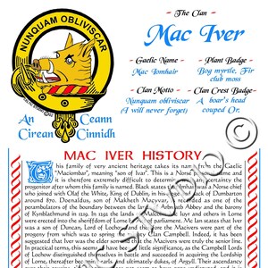 MacIver Scottish Clan History