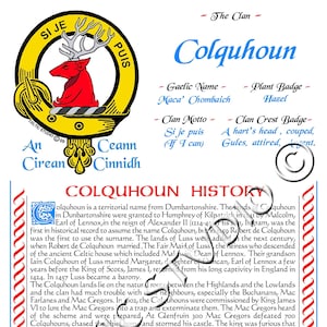 Colquhoun Schotse Clan Geschiedenis