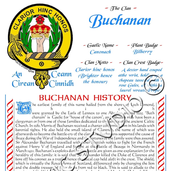 Histoire du clan écossais Buchanan