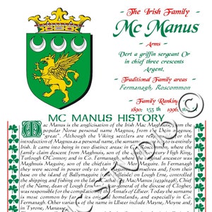 McManus Irish Family Geschichte