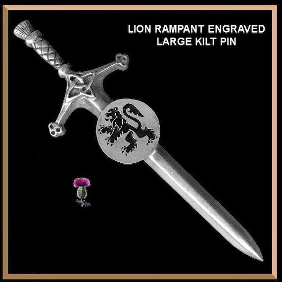 engraved kilt pin