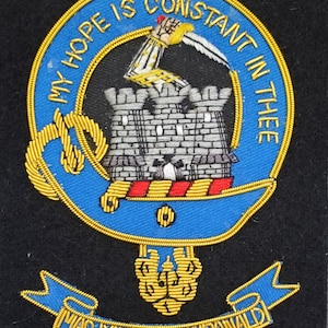 MacDonald Clanranald Scottish Clan Embroidered Crest