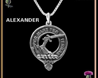 Alexander Clan Crest Scottish Pendant CLP02