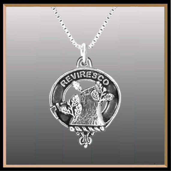 MacIain Clan Crest Double Drop Pendant ~ CLP03