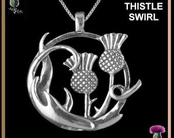 Scottish Thistle Swirl Pendant Emblem Of Scotland