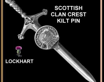 Lockhart Clan Crest Kilt Pin, Schotse pin ~ CKP02