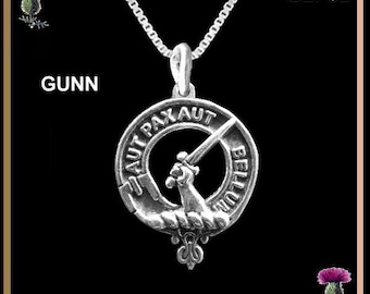 Gunn Clan Crest Scottish Pendant  CLP02