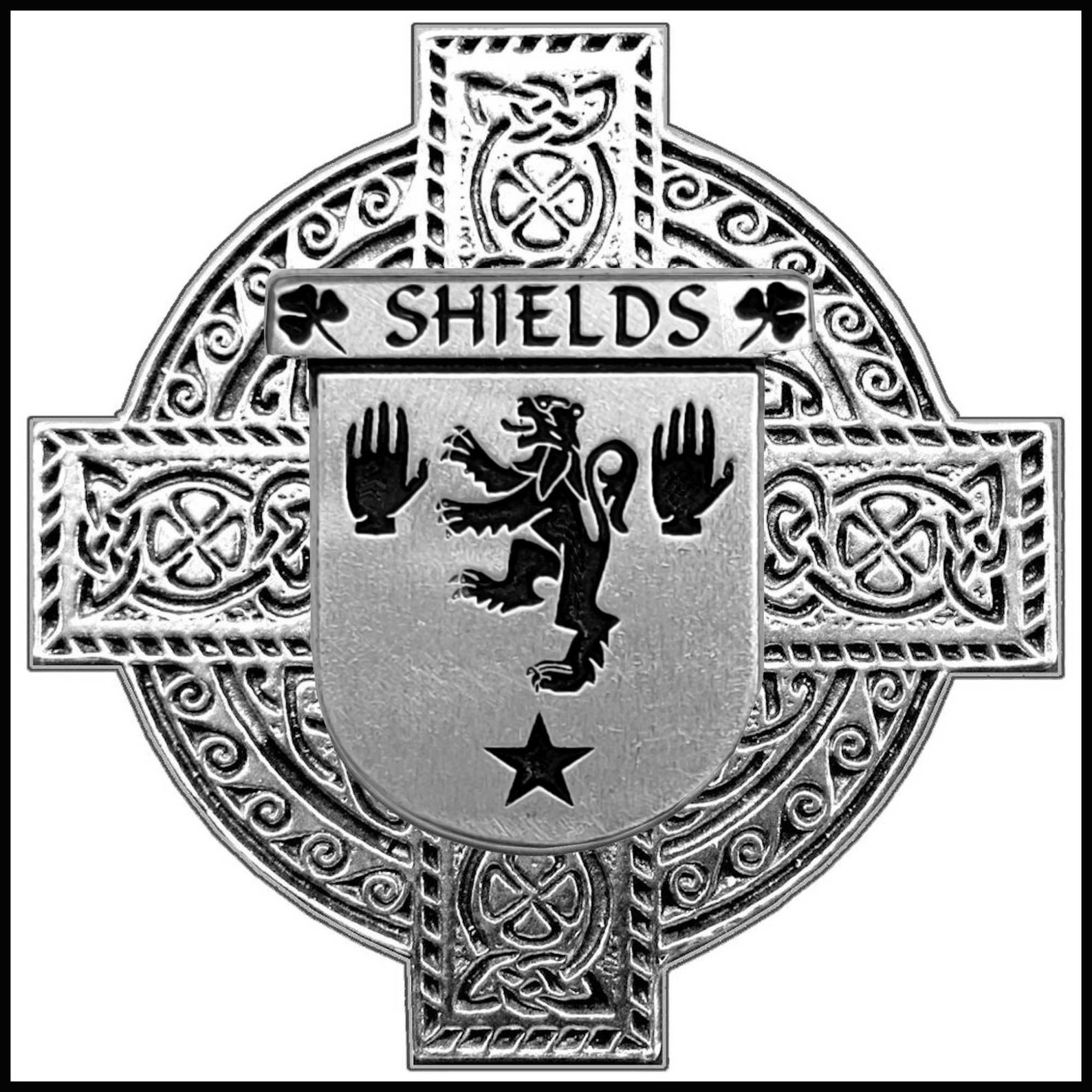 Shields Irish Coat of Arms Celtic Cross Badge | Etsy
