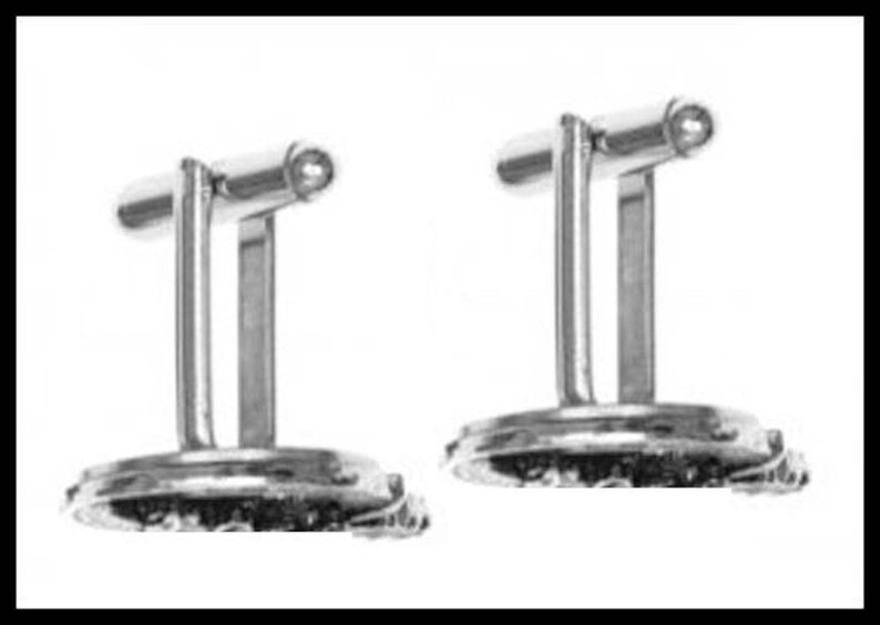 Kerr Clan Crest Scottish Cufflinks; Pewter Sterling Silver and Karat Gold