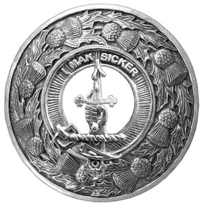 Kirkpatrick Clan Badge Scottish Plaid Brooch
