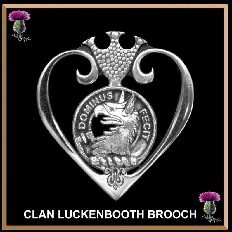 Scottish Pin Baird Clan Crest Luckenbooth Brooch Sterling Silver