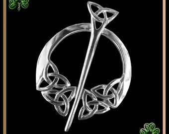 Penannular Brooch, Shawl Pin, Triskele, Celtic Knot