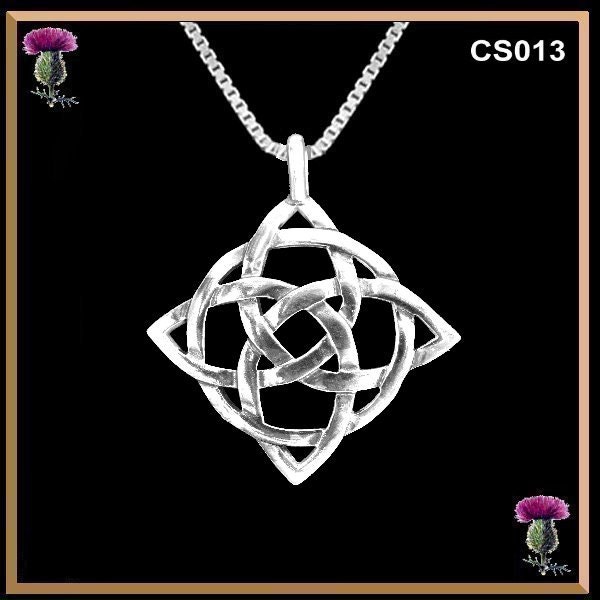 Celtic Open Weave Pendant, Square Interlace