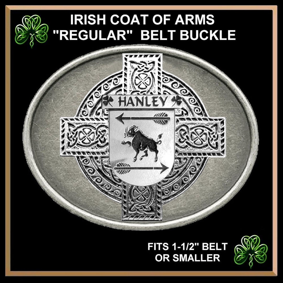 Hanley Irish Coat of Arms Regular Buckle Etsy